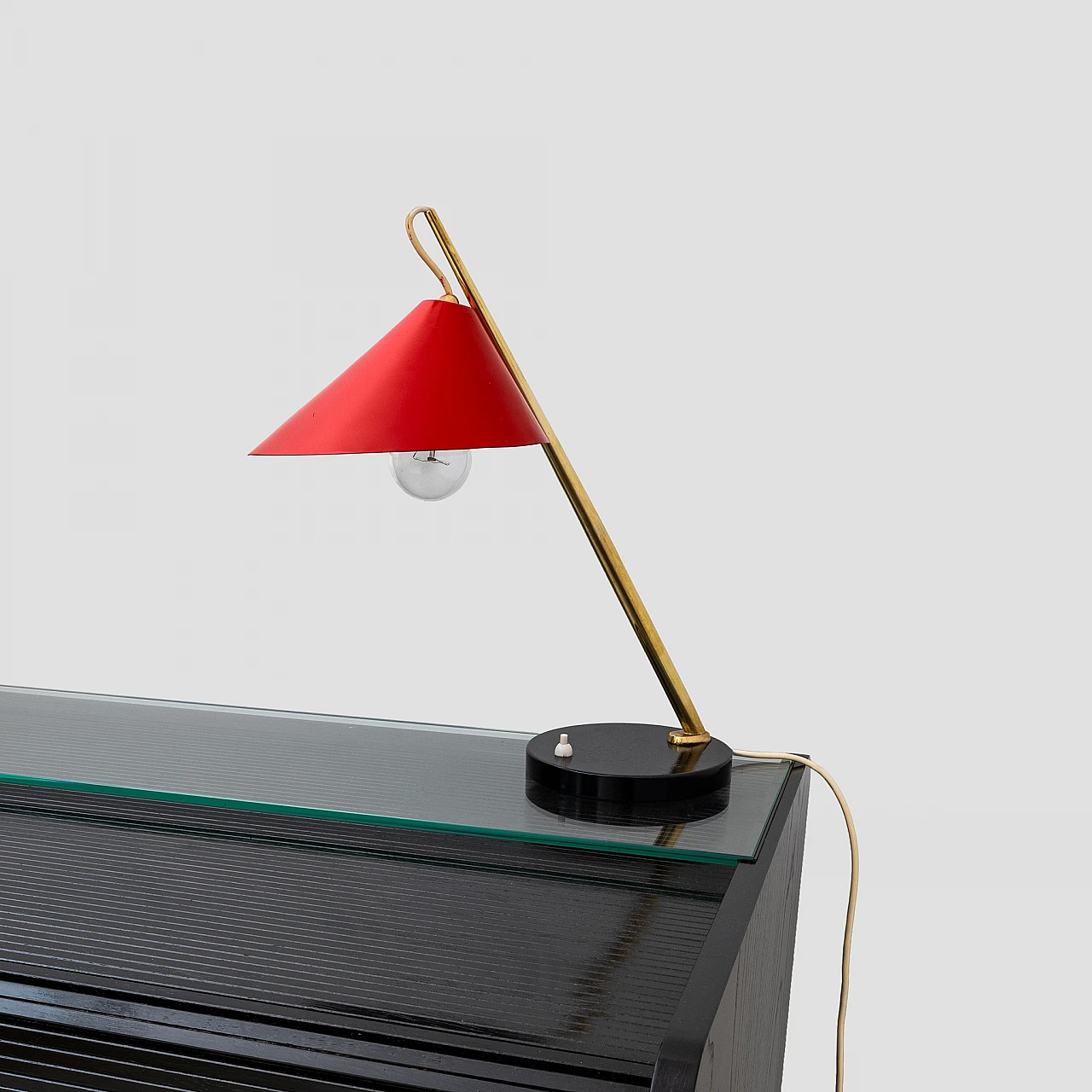 Brass and metal table lamp by Lumen Milano, 1960s 1