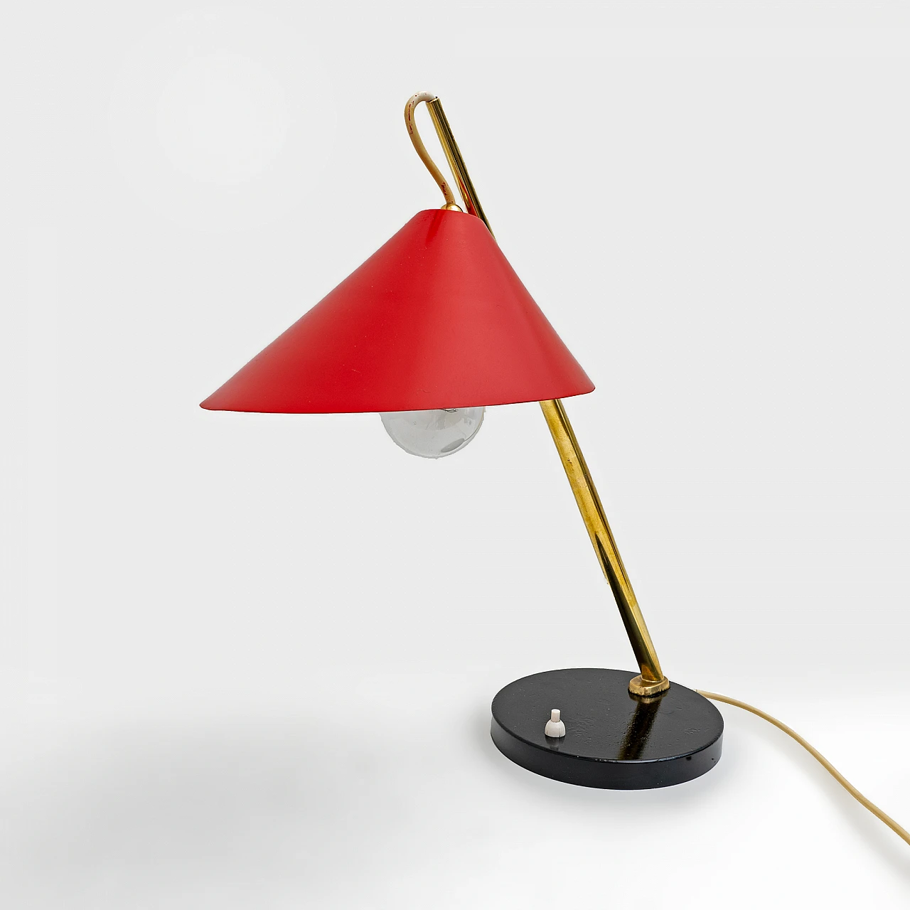 Brass and metal table lamp by Lumen Milano, 1960s 3