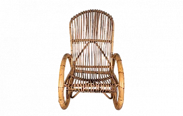 Bamboo rocking chair, 1970s