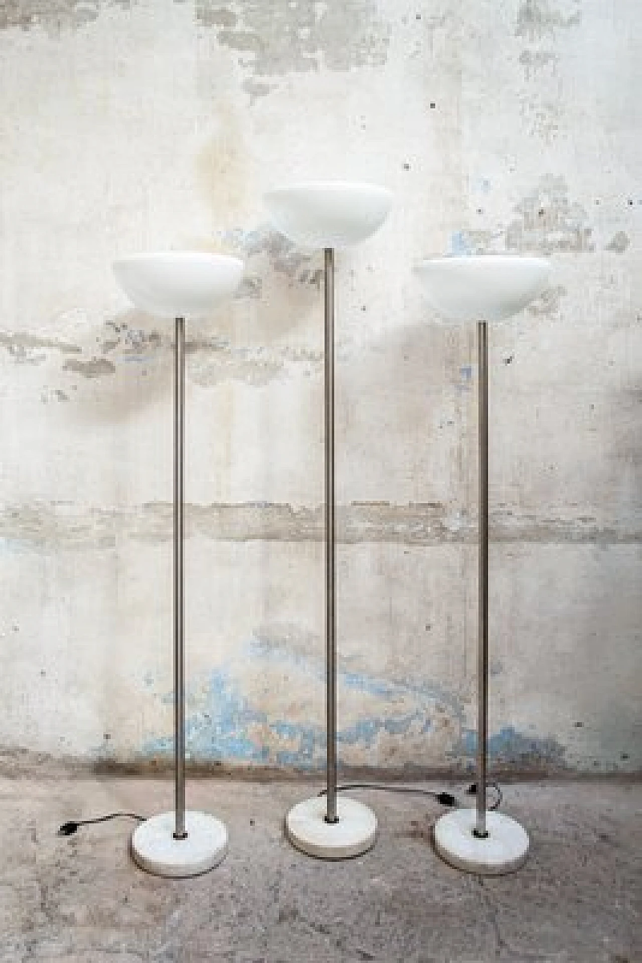 3 Papavero floor lamps by the Castiglioni brothers for Flos, 1964 1