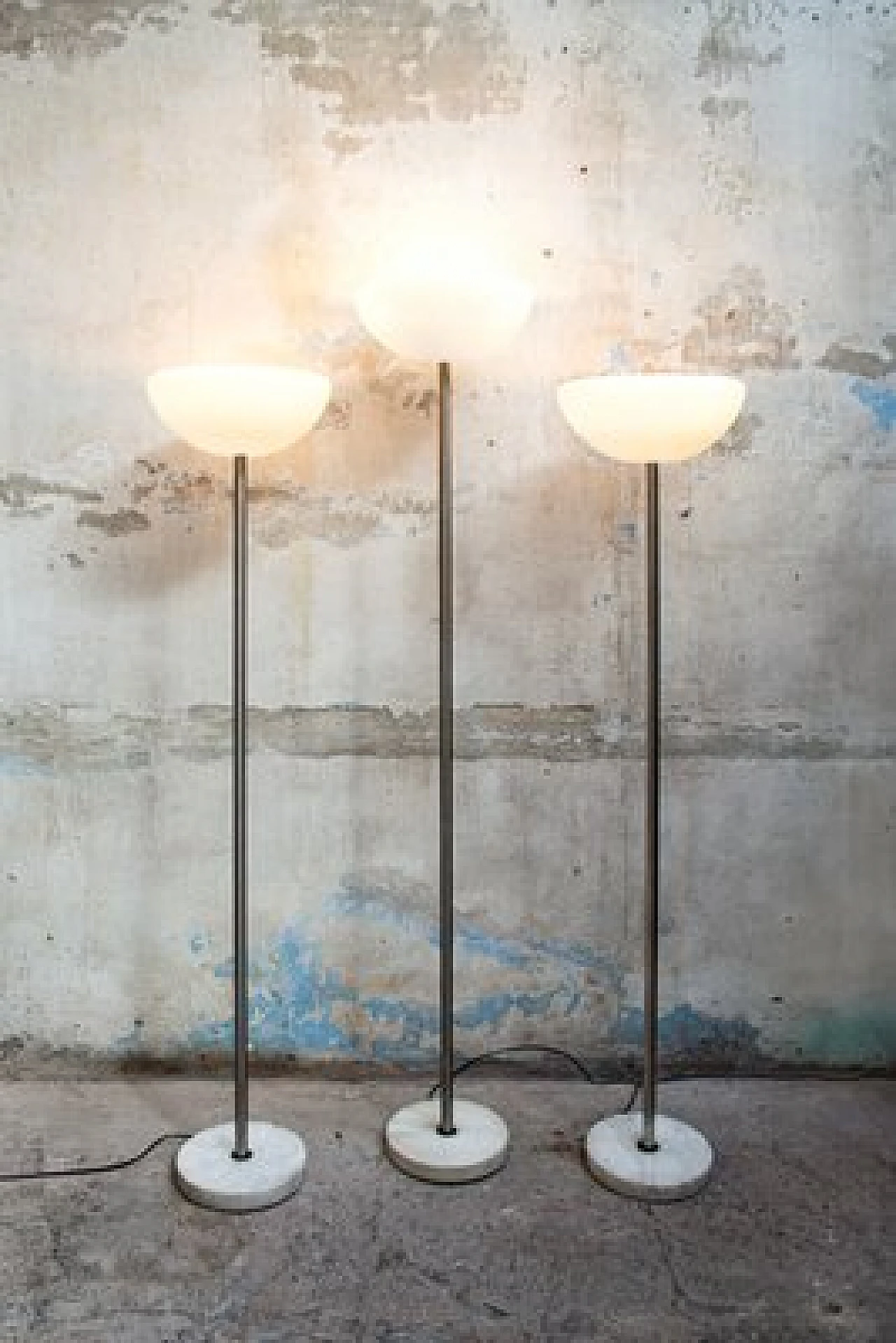 3 Papavero floor lamps by the Castiglioni brothers for Flos, 1964 2