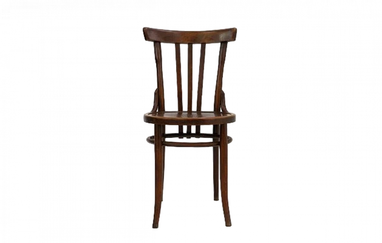 Brown wooden chair in Thonet style, 1970s 7