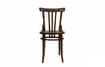 Brown wooden chair in Thonet style, 1970s