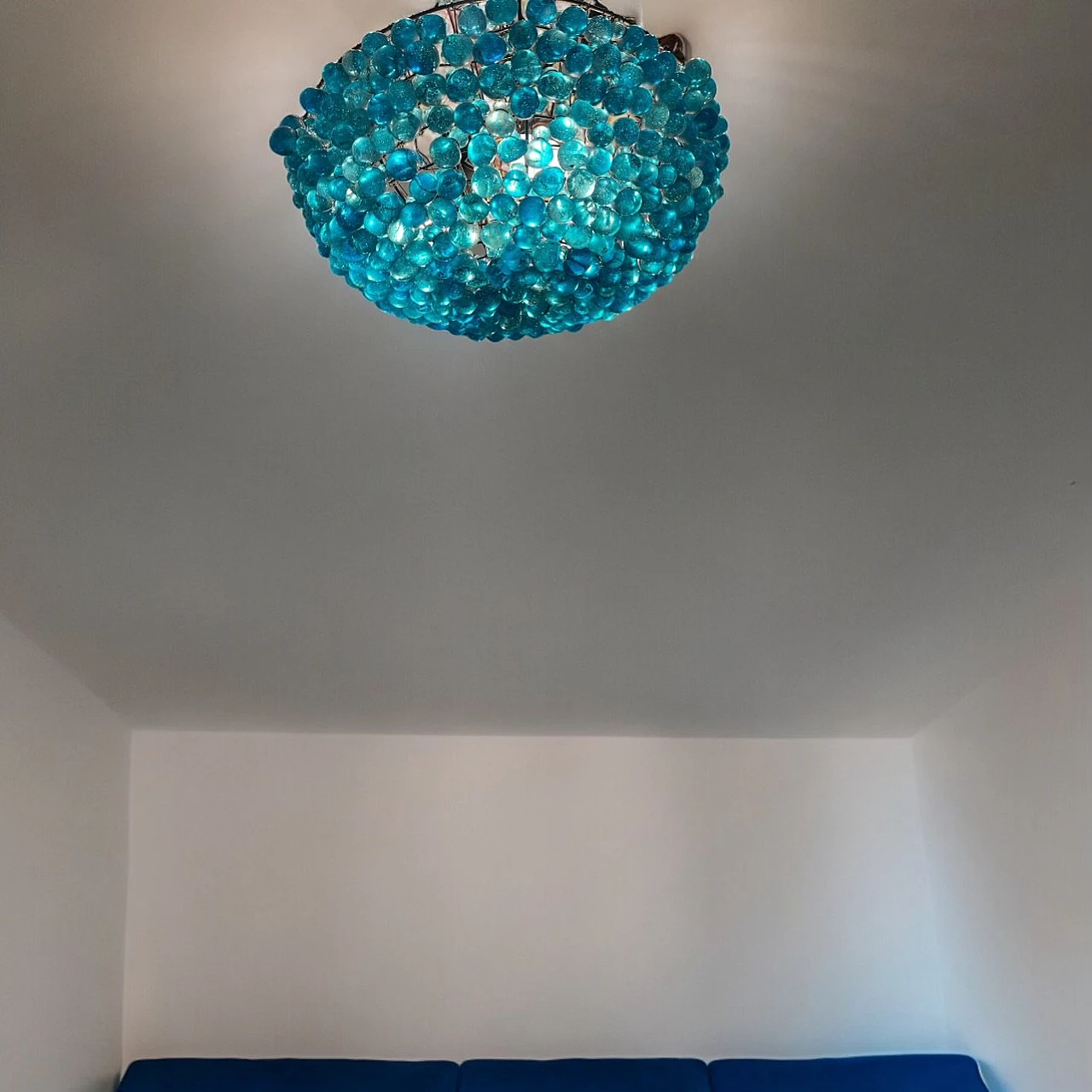 Murano glass beaded ceiling lamp, 1960s 7