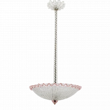 Murano glass chandelier in Barovier & Toso style, 1960s