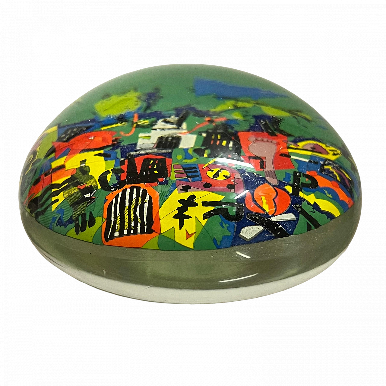 Murano glass paperweight by Ugo Nespolo, 1980s 7