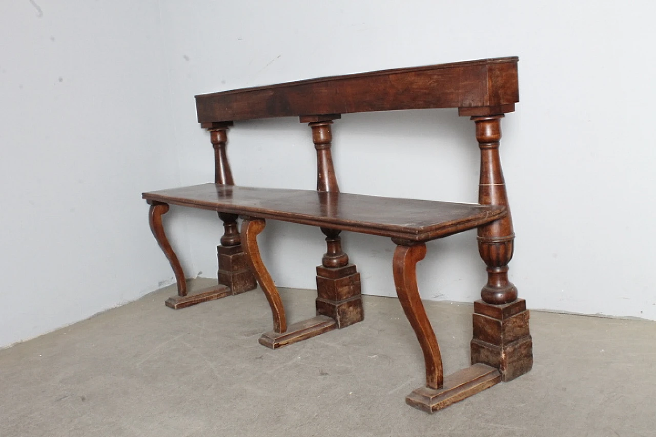 Louis XVI walnut bench, 18th century 1