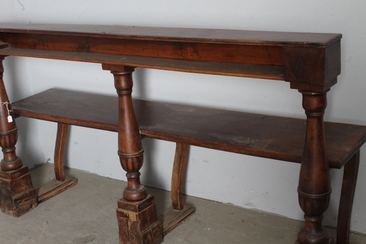 Louis XVI walnut bench, 18th century 3