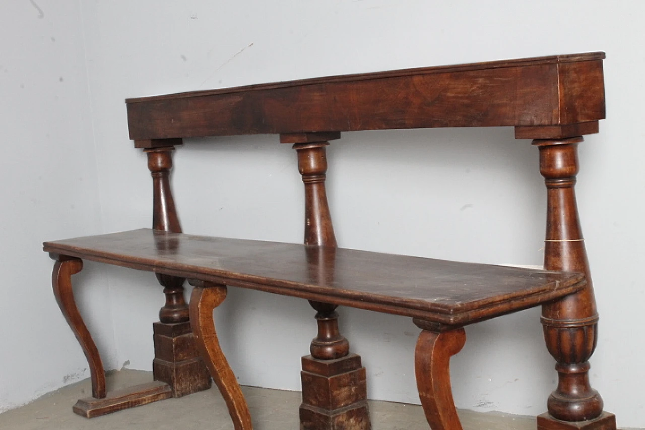 Louis XVI walnut bench, 18th century 9