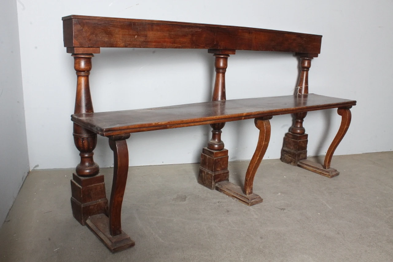 Louis XVI walnut bench, 18th century 14