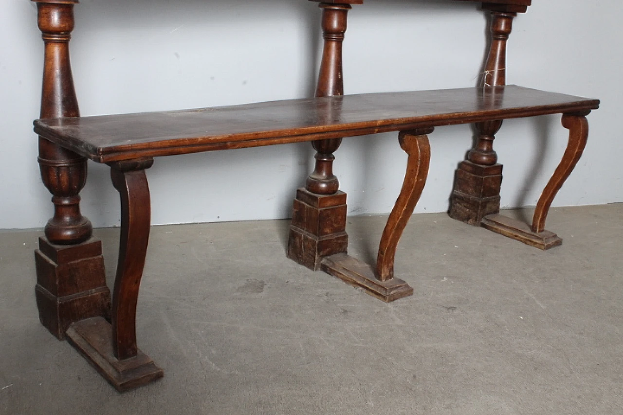 Louis XVI walnut bench, 18th century 15