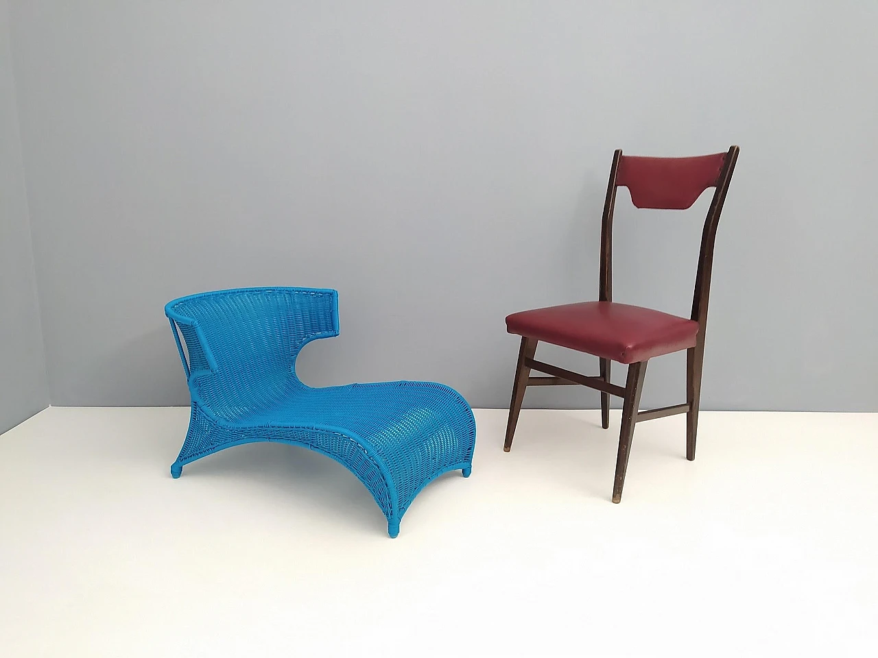 Sedia longue blu cielo di Monika Mudler per Ikea, 2001 2