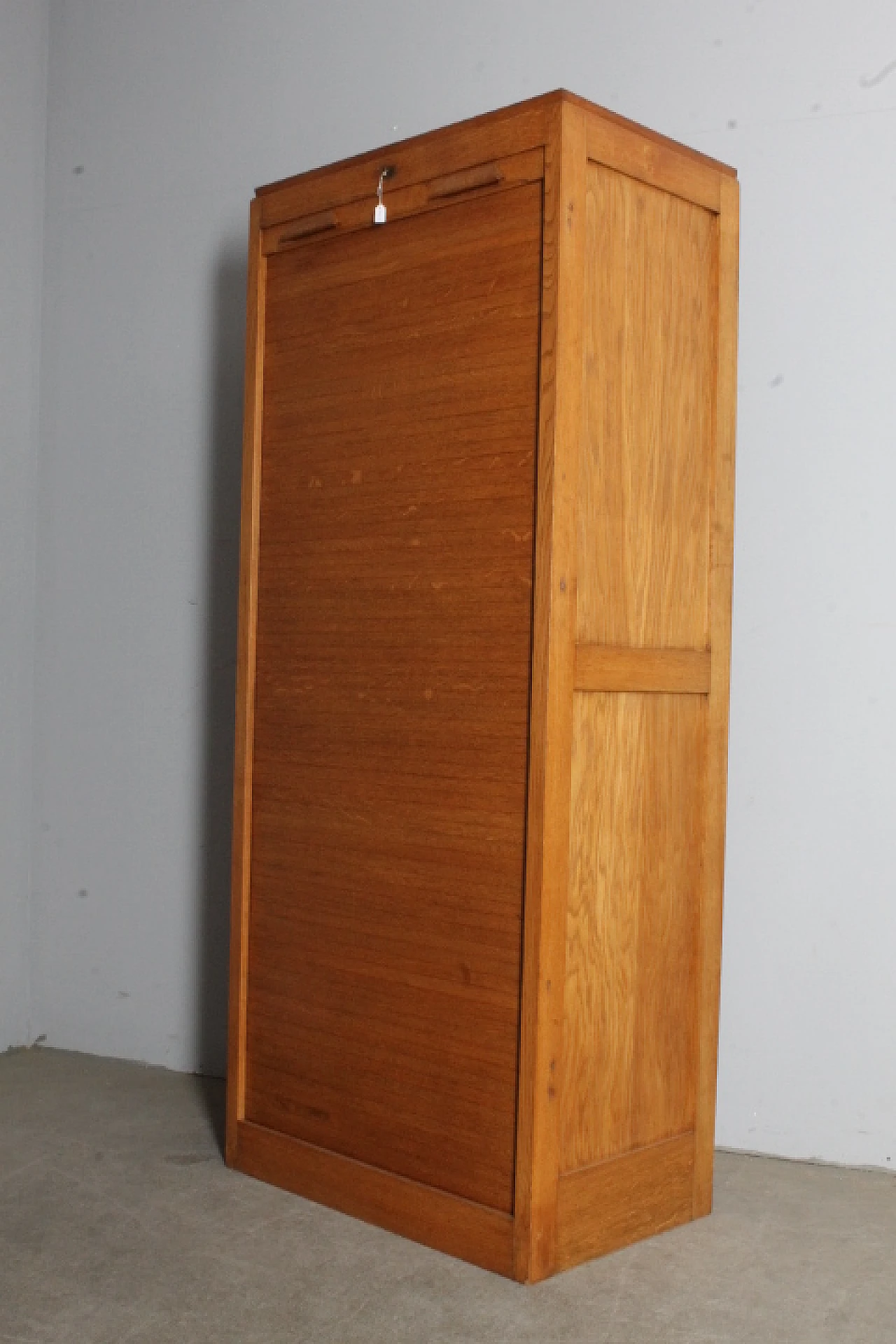 Art Deco cabinet with oak shutter, 1940s 1
