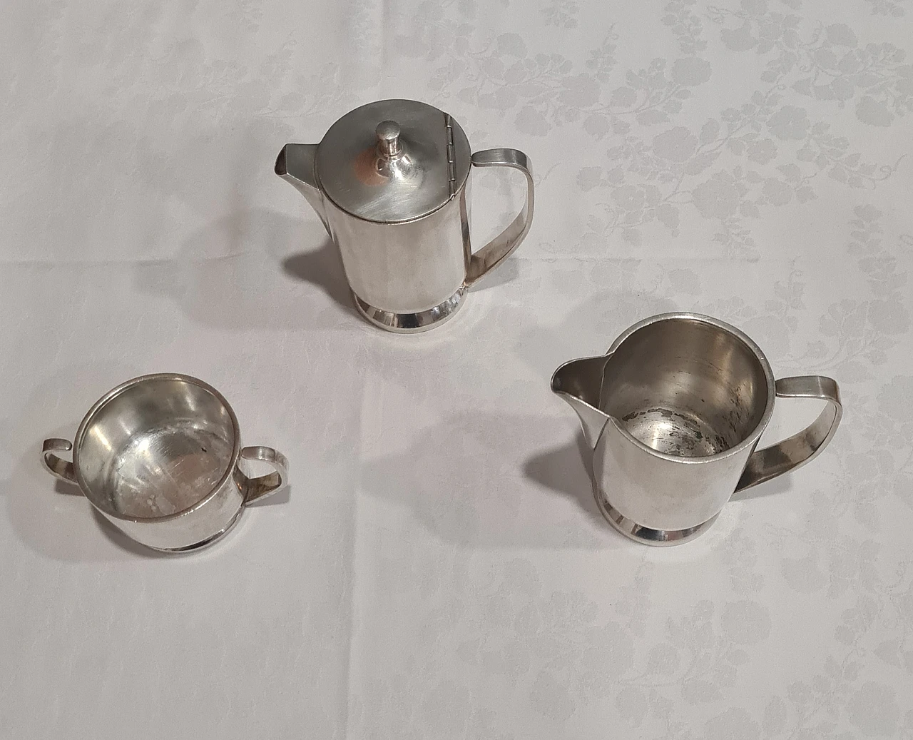 Teapot, milk jug and sugar bowl by Gio Ponti for Broggi, 1950s 3