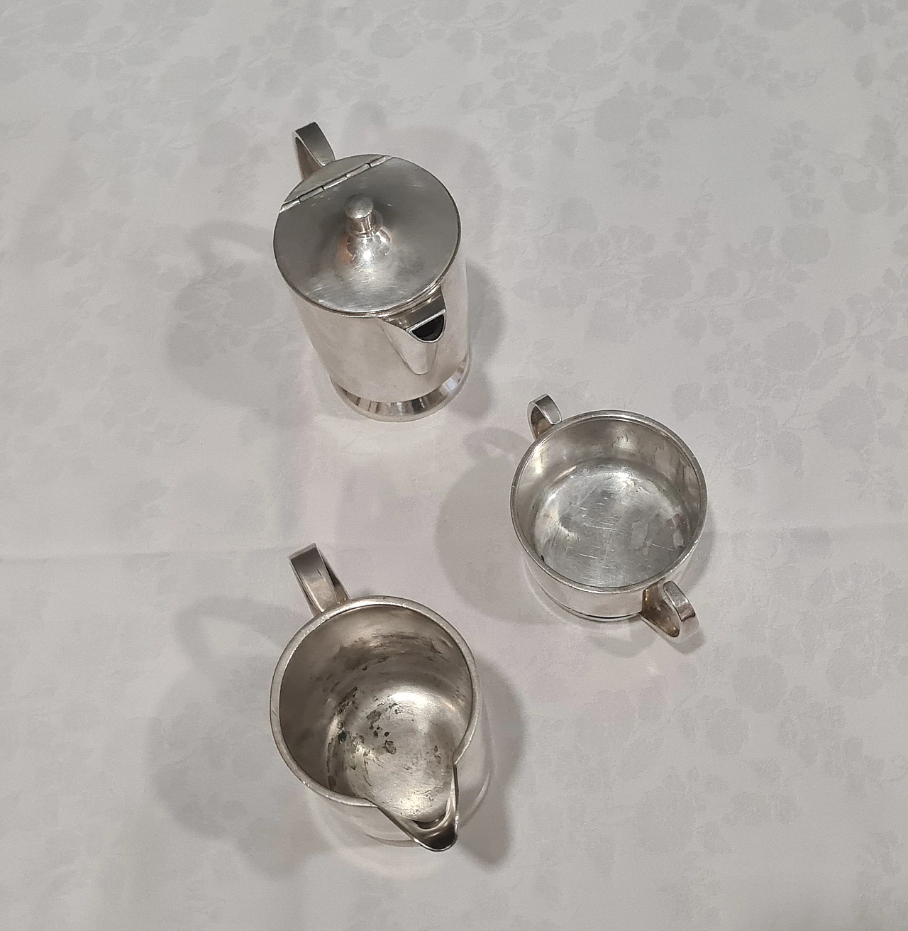 Teapot, milk jug and sugar bowl by Gio Ponti for Broggi, 1950s 4