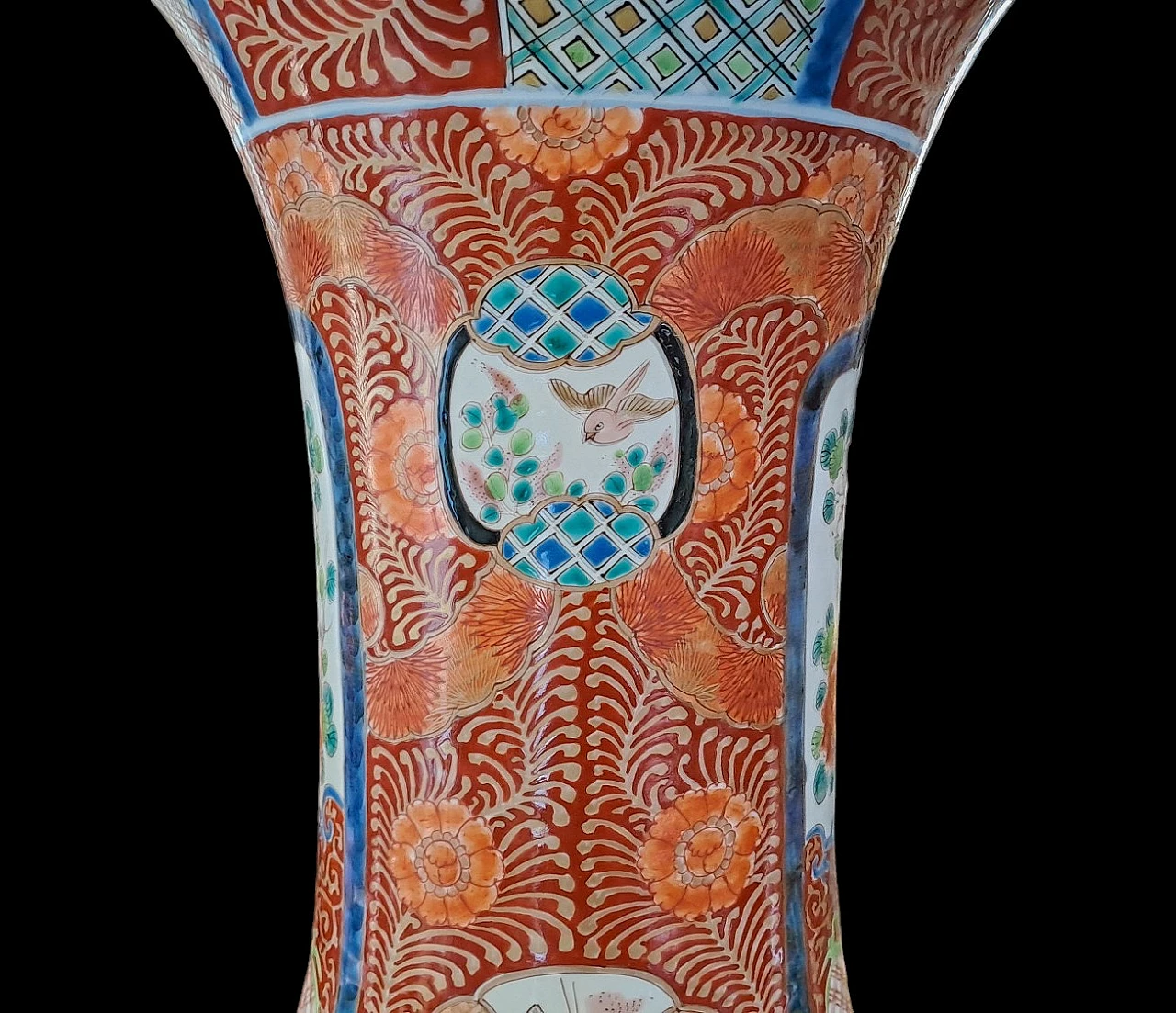 Coppia di vasi Imari in porcellana dipinta, '800 10