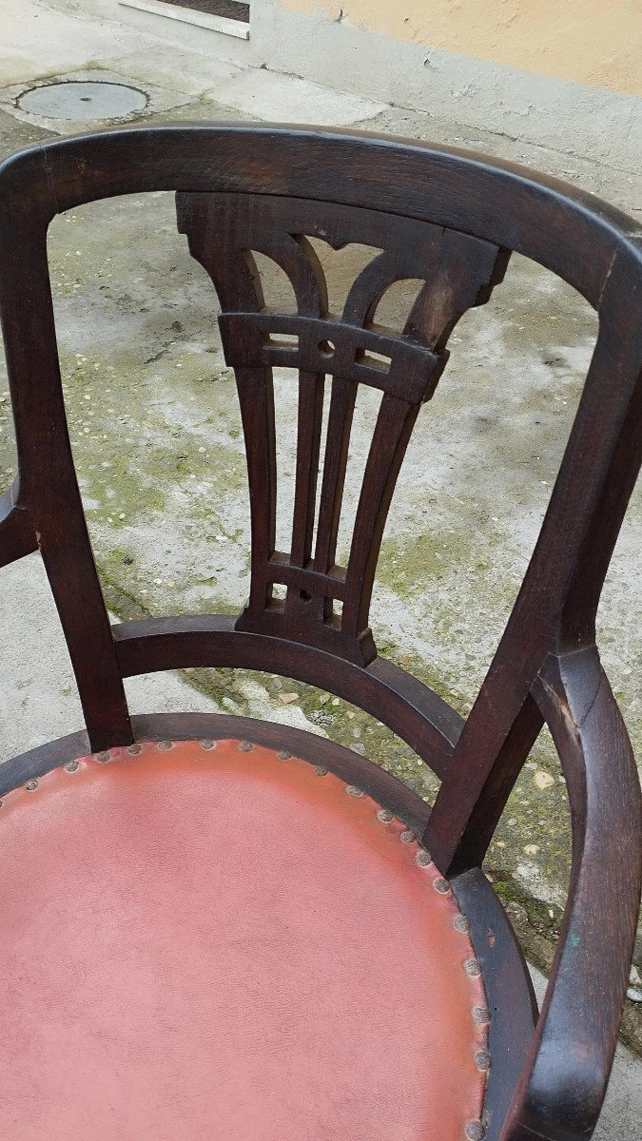 10 Armchairs in oak and fabric, 19th century 2