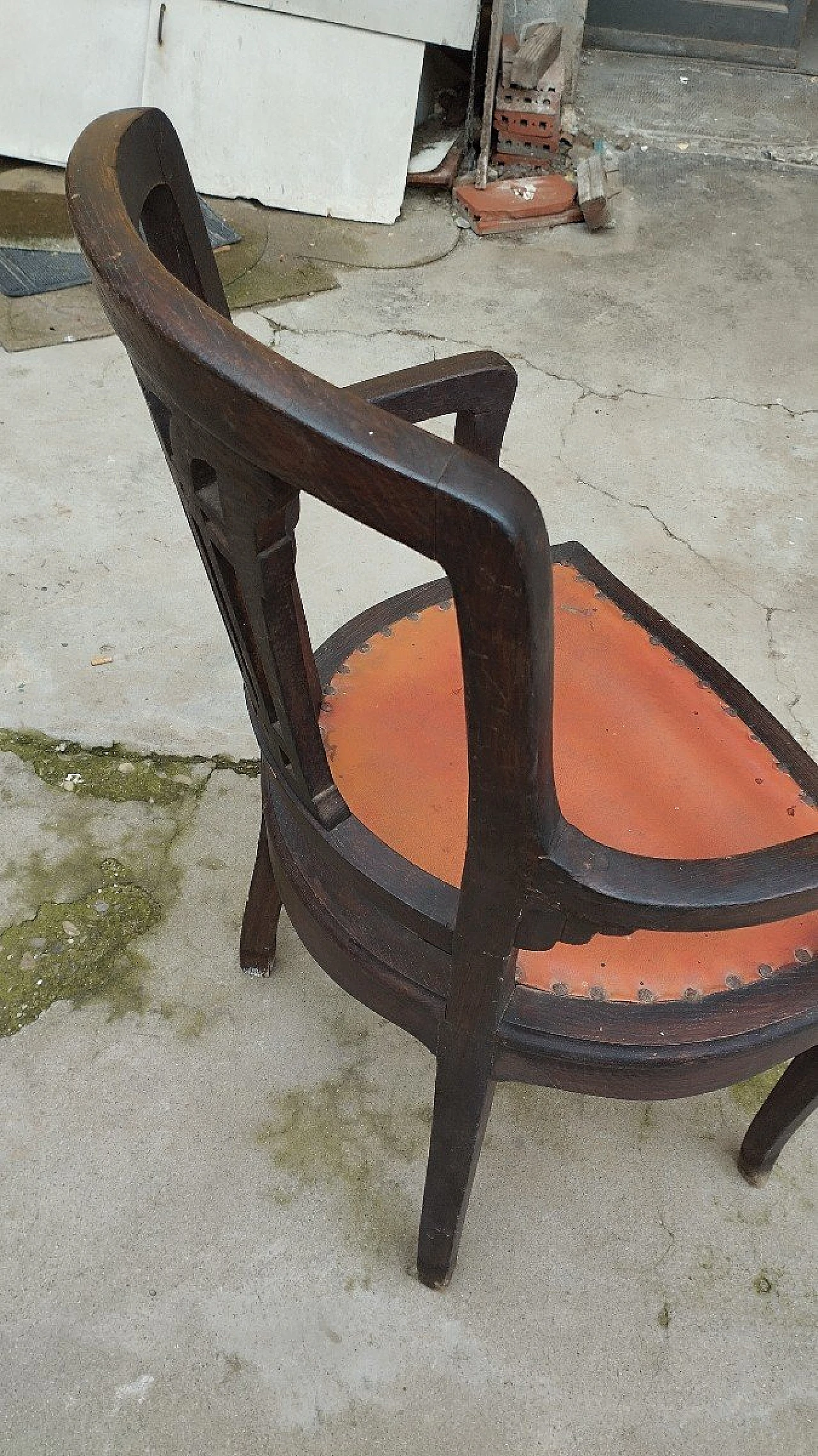 10 Armchairs in oak and fabric, 19th century 9