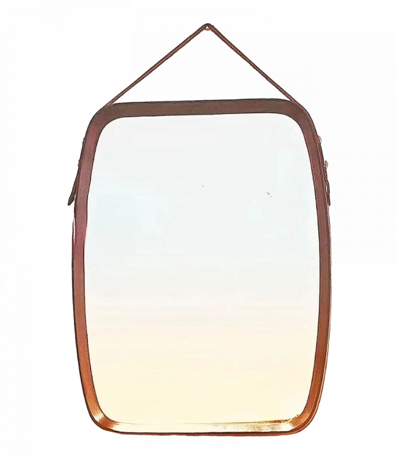 Teak wall mirror by Pedersen & Hansen, 1960s 5