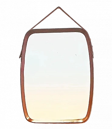 Teak wall mirror by Pedersen & Hansen, 1960s