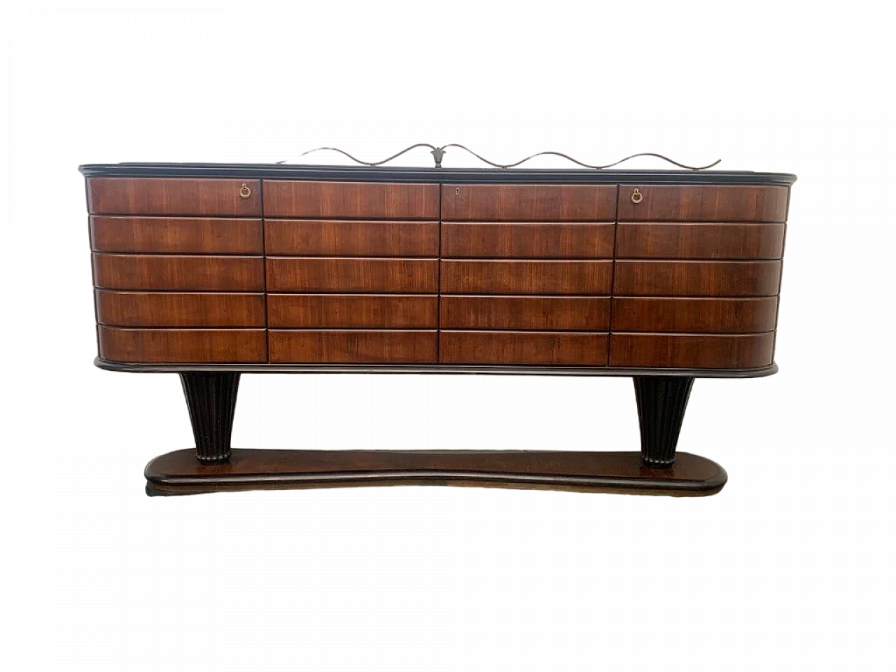 Shaped and rusticated sideboard attributed to Vittorio Dassi, 1950s 15