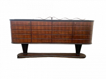 Shaped and rusticated sideboard attributed to Vittorio Dassi, 1950s