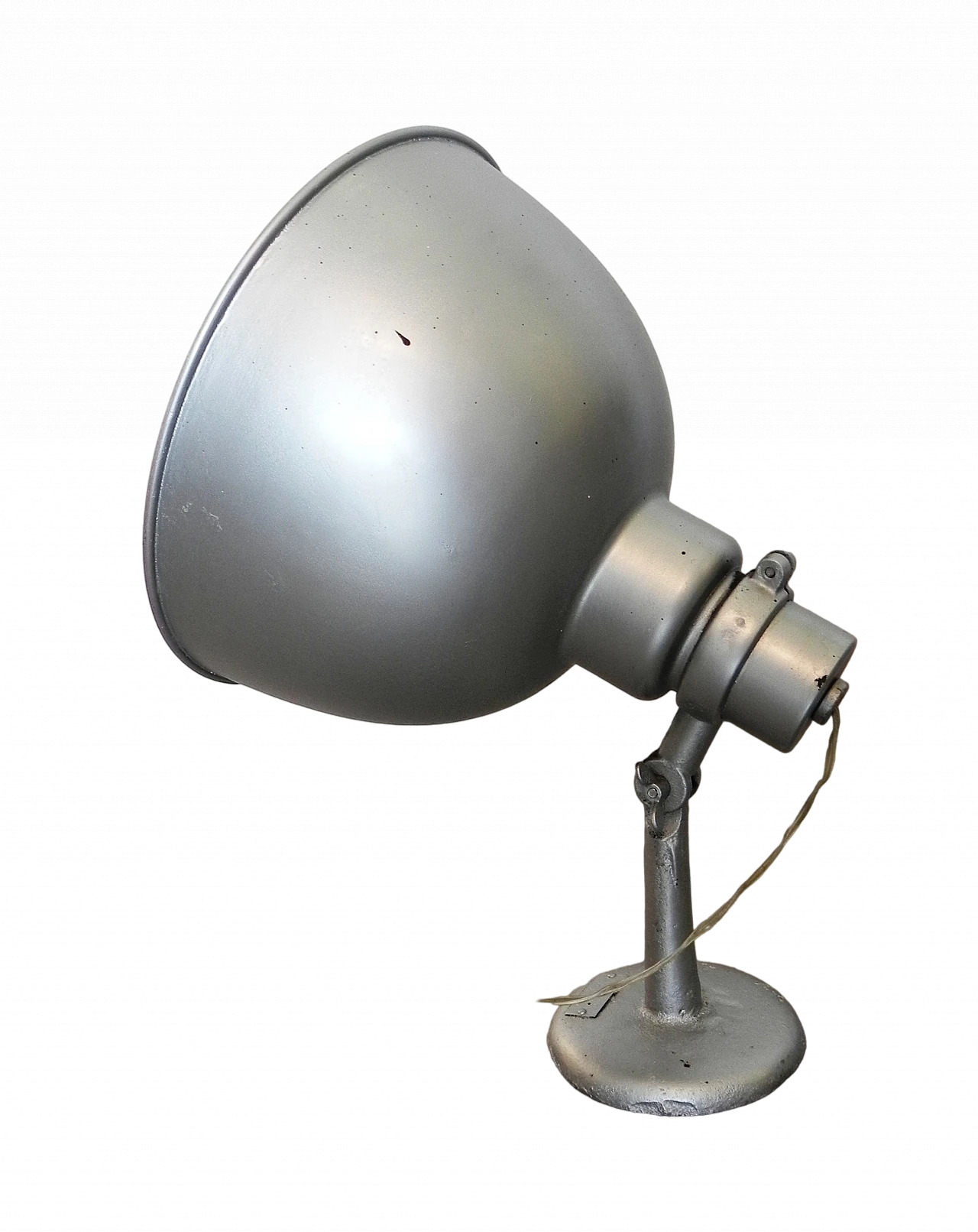 Industrial aluminium and cast iron spotlight, 1950s 19