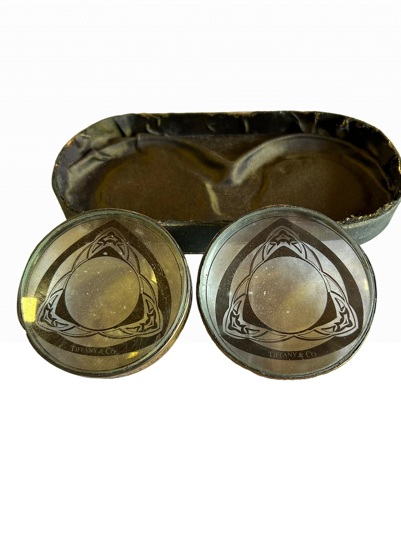 Pair of glass and bronze lenses by Tiffany, 1930s 13