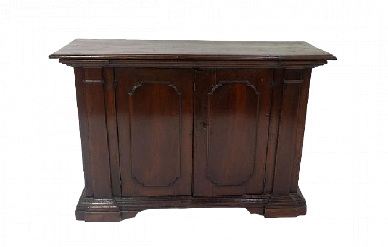 Wooden sideboard with double paneled doors, 2000s 9