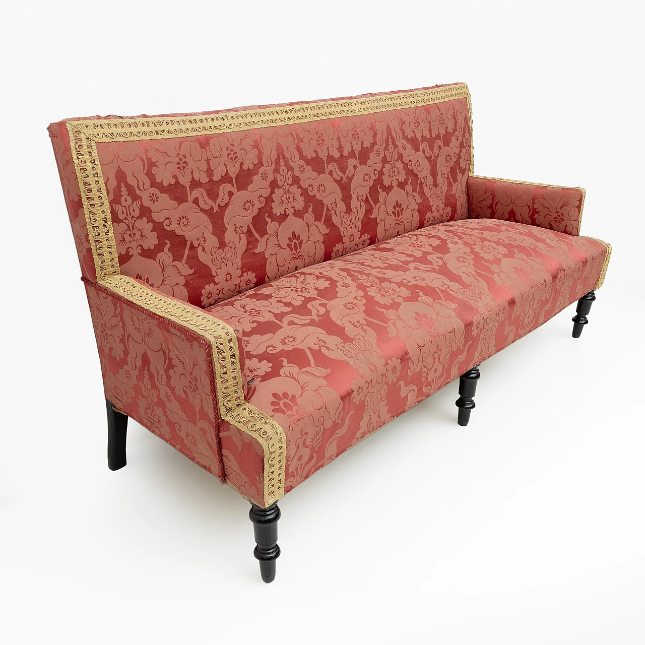 Napoleon III wood and fabric living room, late 19th century 4