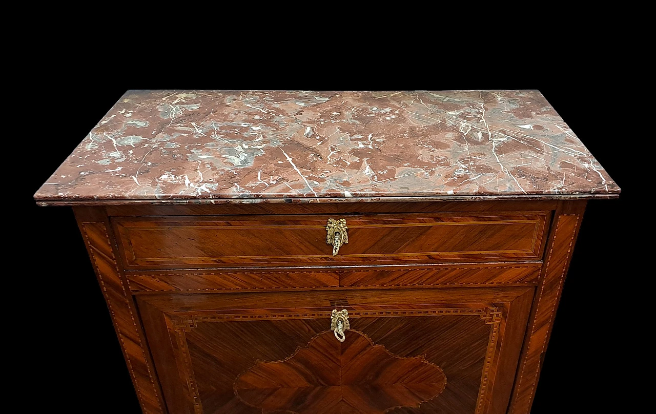 Secretaire Louis XVI panelled in bois de rose and rosewood 5
