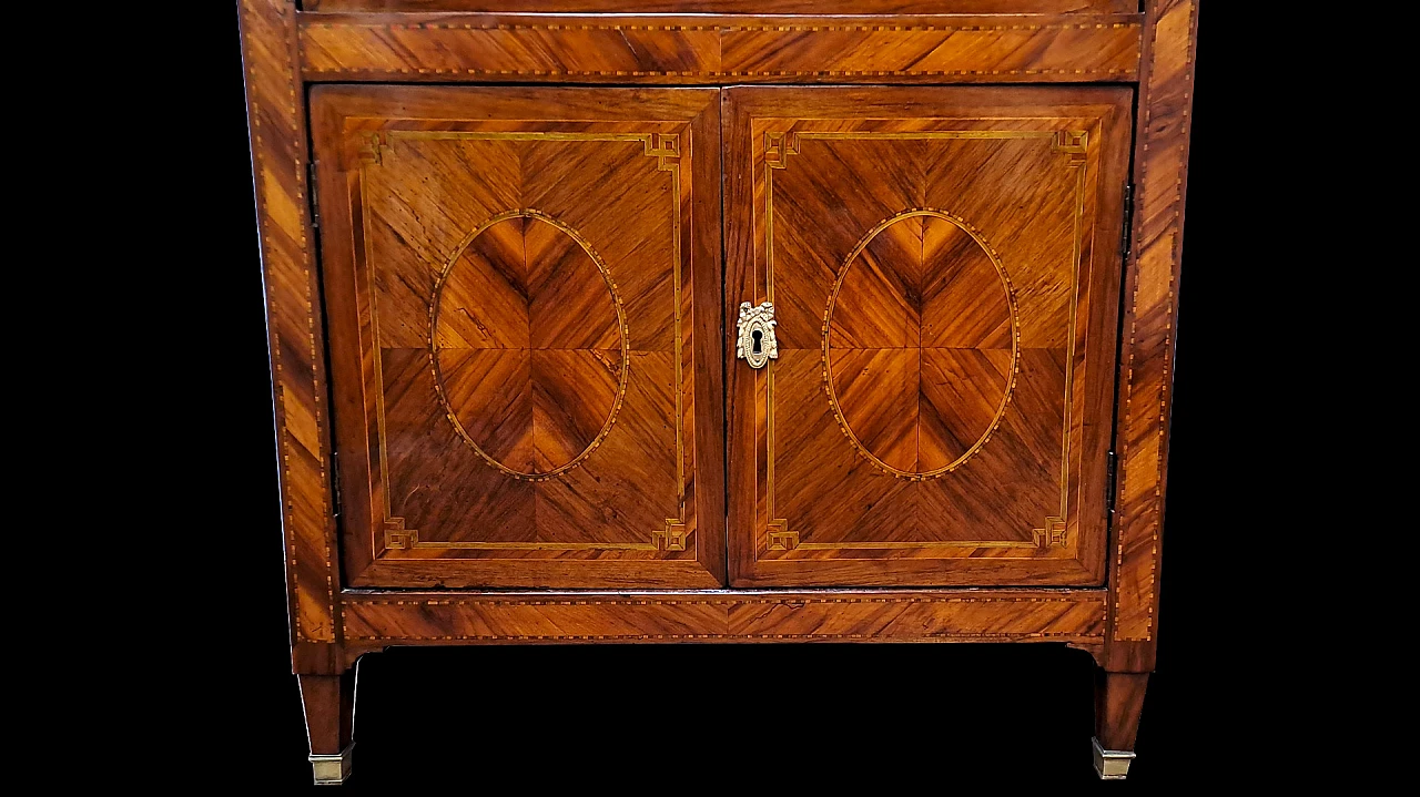 Secretaire Louis XVI panelled in bois de rose and rosewood 8