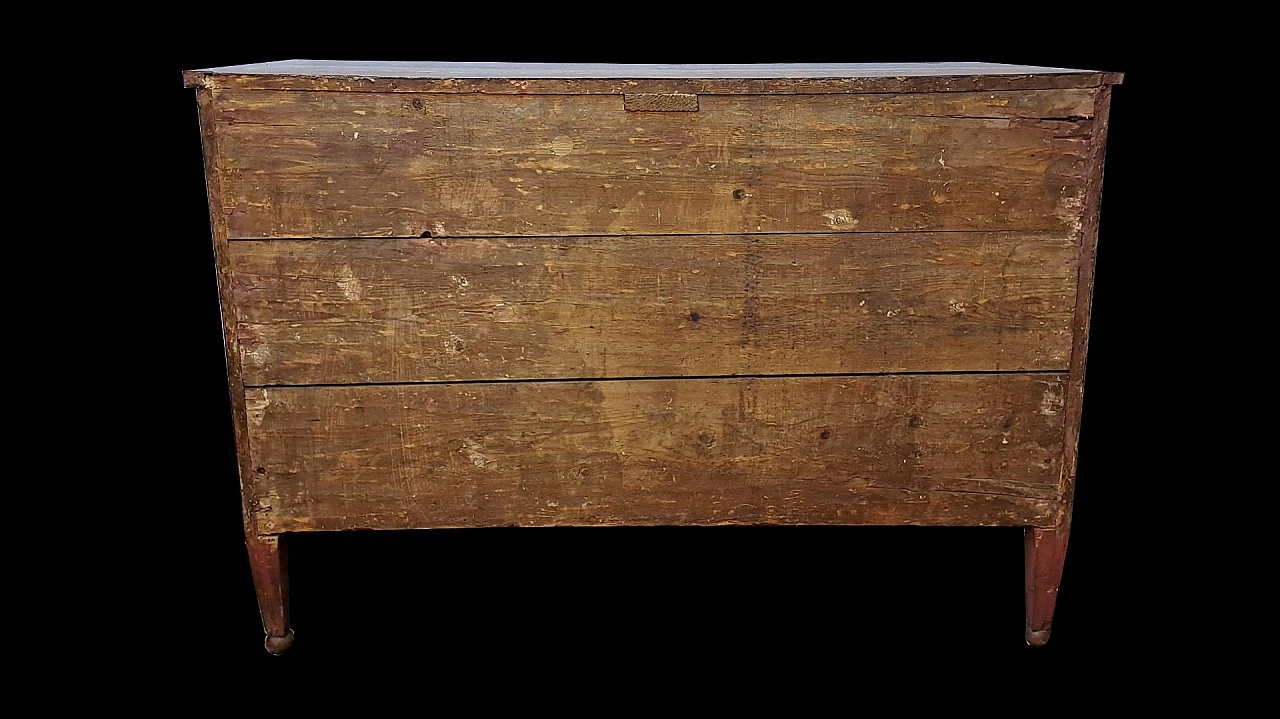 Louis XVI chest of drawers veneered in walnut, 18th century 5
