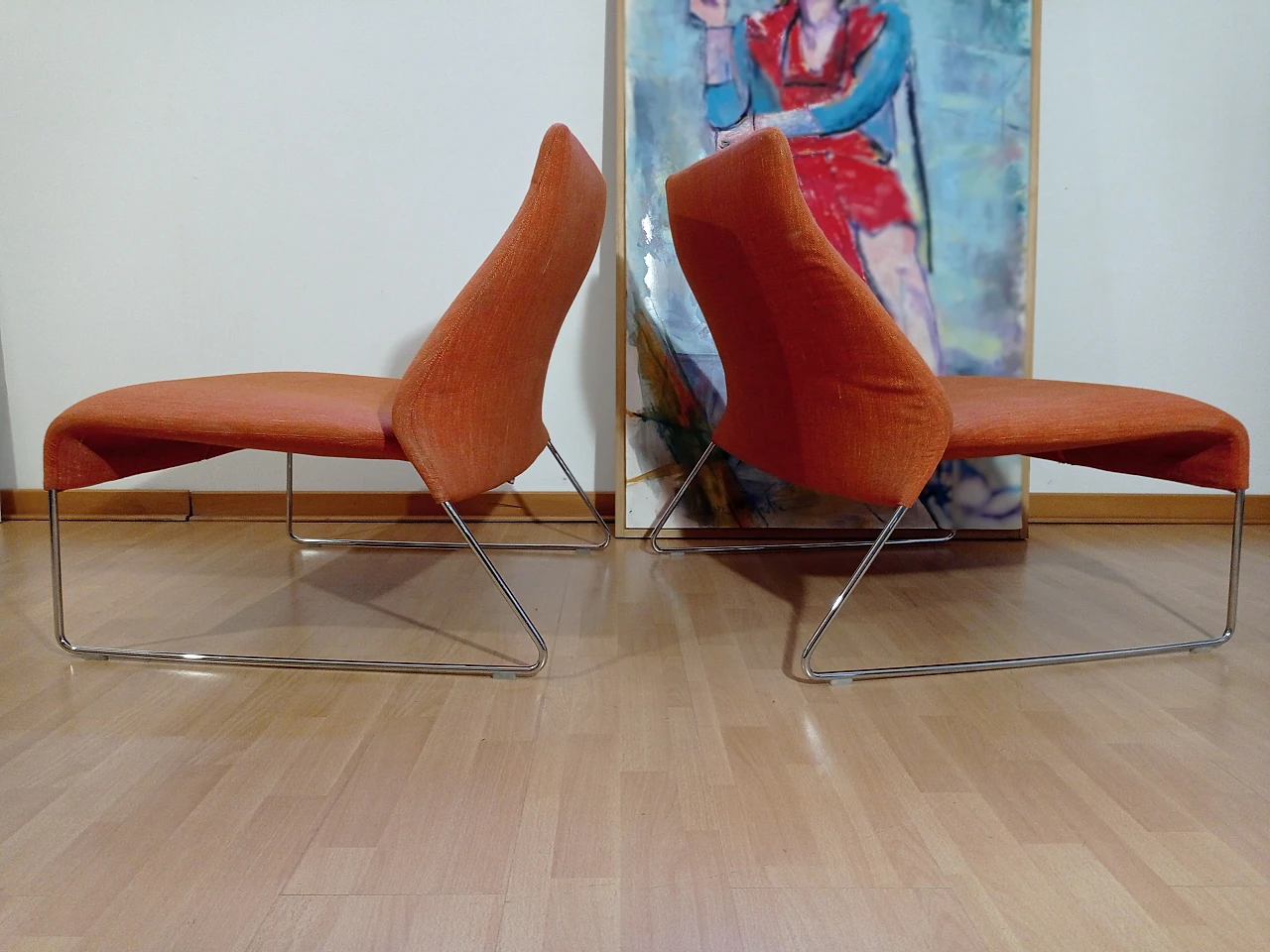 Pair of Lazy 05 fabric armchairs by P. Urquiola for B&B Italia 45