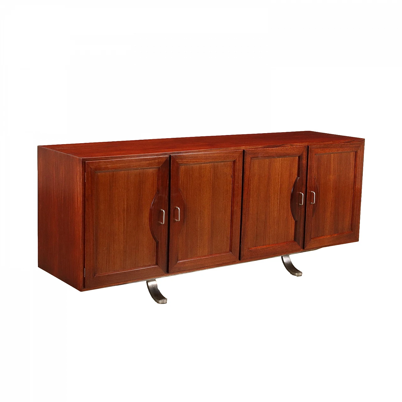 Credenza in legno e metallo attribuita a Sergio Mazza, anni '60 1