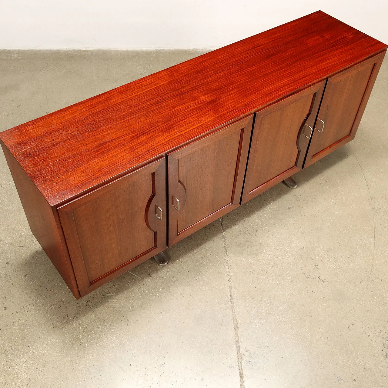 Credenza in legno e metallo attribuita a Sergio Mazza, anni '60 8