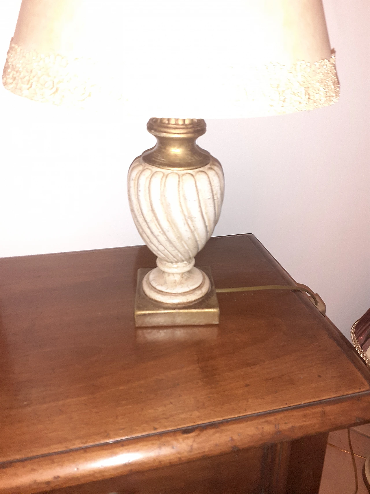 Table lamp with turned ceramic base, 2000s 3