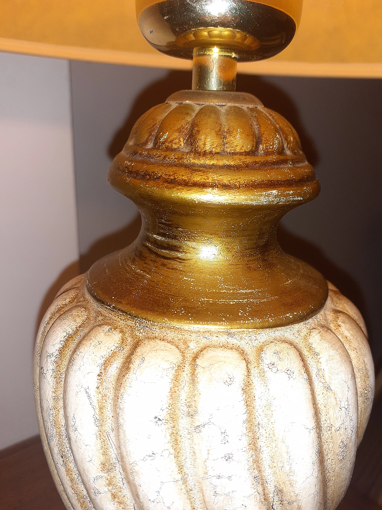 Table lamp with turned ceramic base, 2000s 7