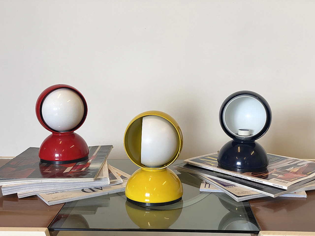 3 Eclisse table lamps by Vico Magistretti for Artemide, 1967 1