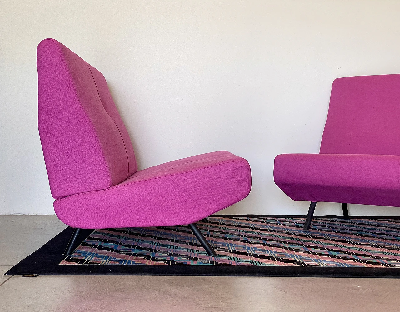 Pair of Triennale sofas by Marco Zanuso for Arflex, 1950s 16