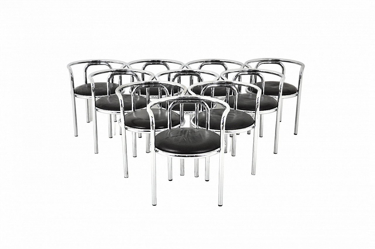 10 Locus Solus chairs by Gae Aulenti for Poltronova, 1960s 17