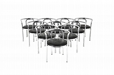 10 Locus Solus chairs by Gae Aulenti for Poltronova, 1960s