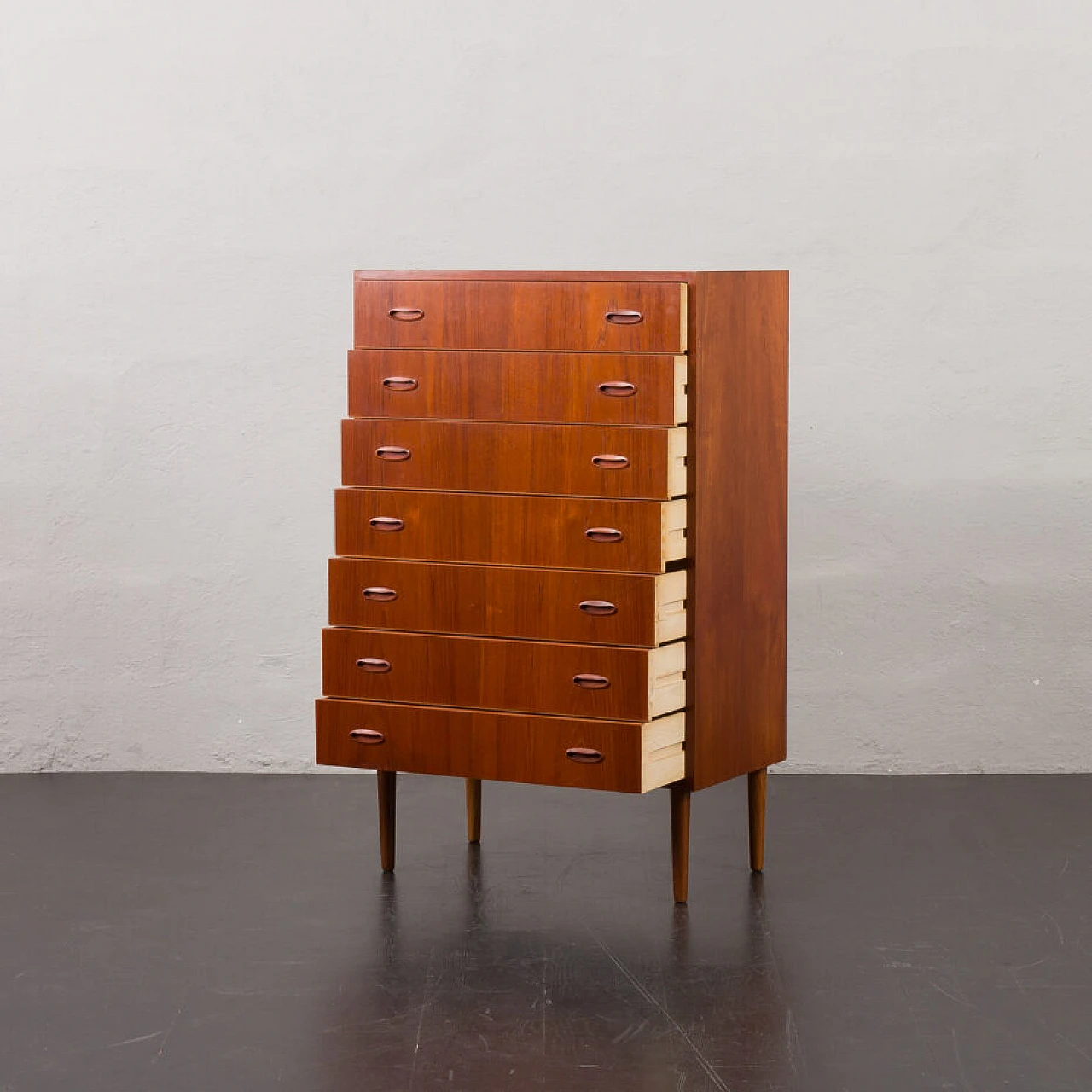 Danish teak dresser with 7 drawers, 1960s 3