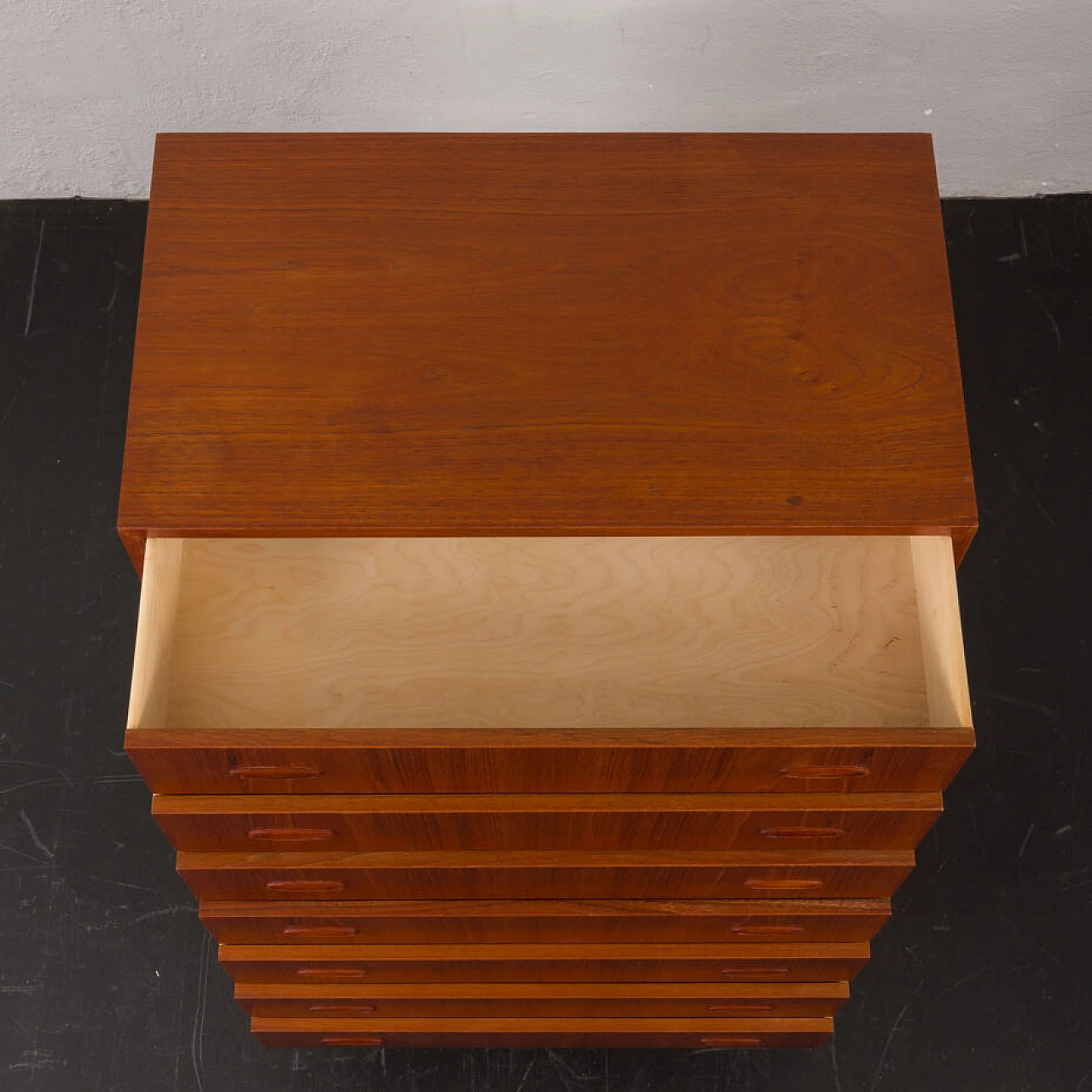 Danish teak dresser with 7 drawers, 1960s 8