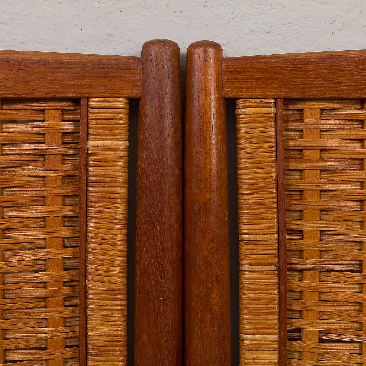 Daybed in teak and rattan attributed to Kai Winding, 1950s 2