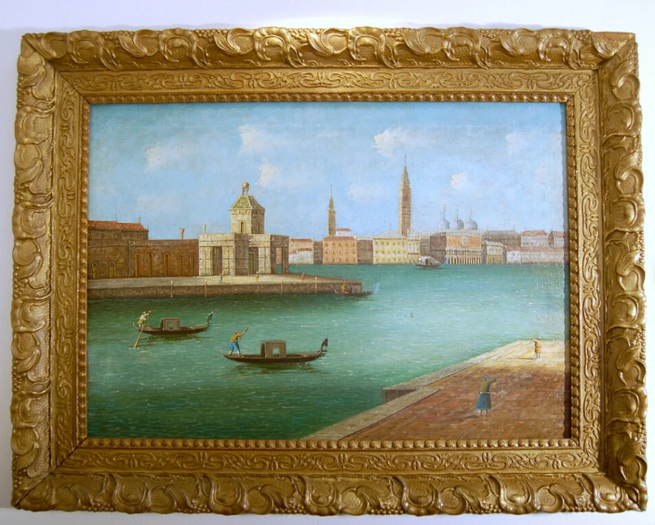 In Canaletto style, San Marco, oil on canvas, 19th century 1