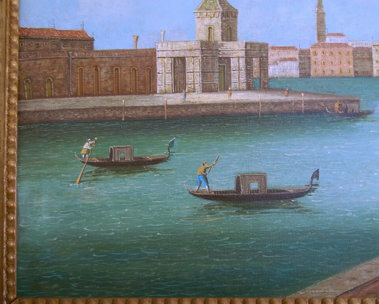In Canaletto style, San Marco, oil on canvas, 19th century 3