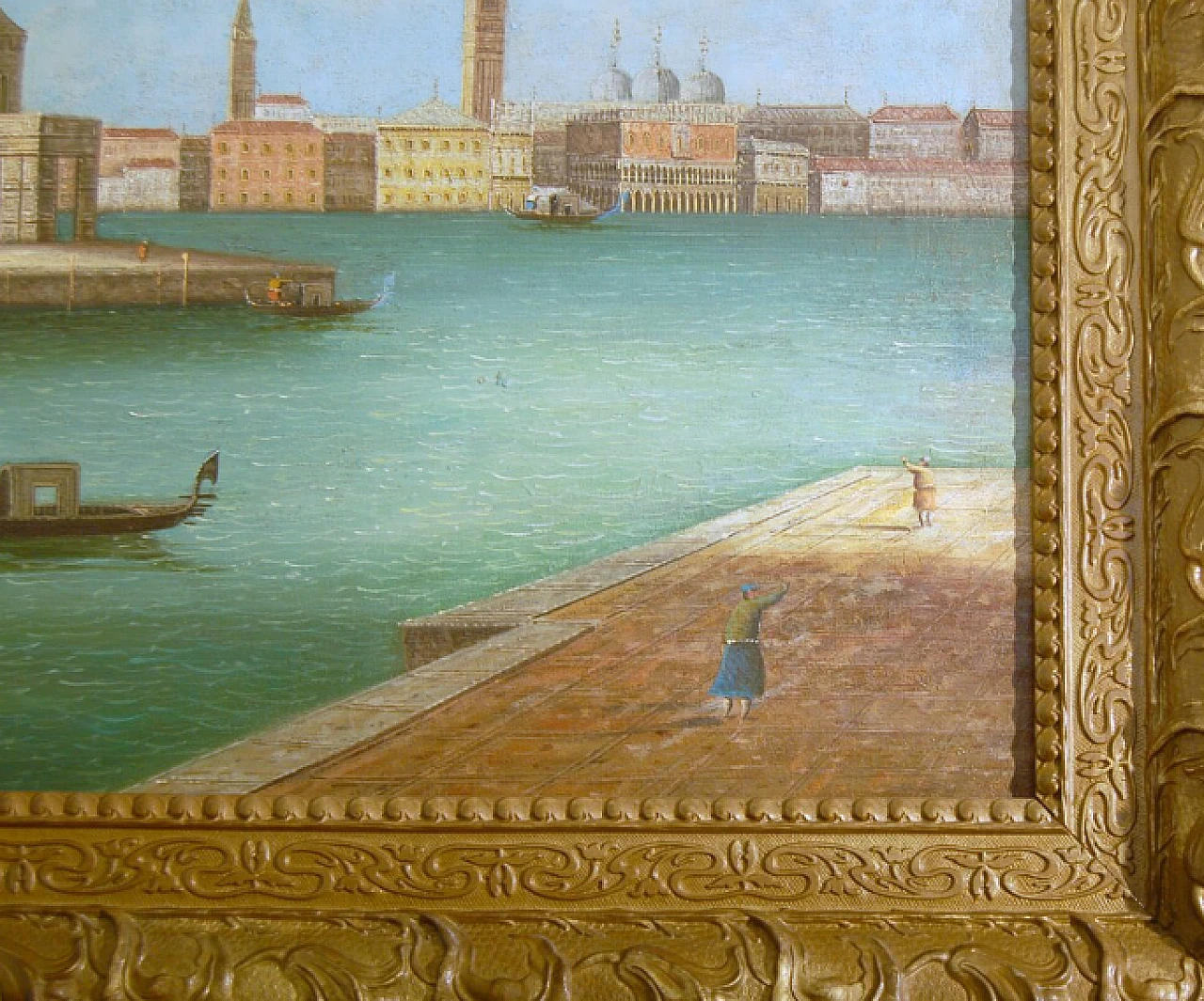 In Canaletto style, San Marco, oil on canvas, 19th century 5