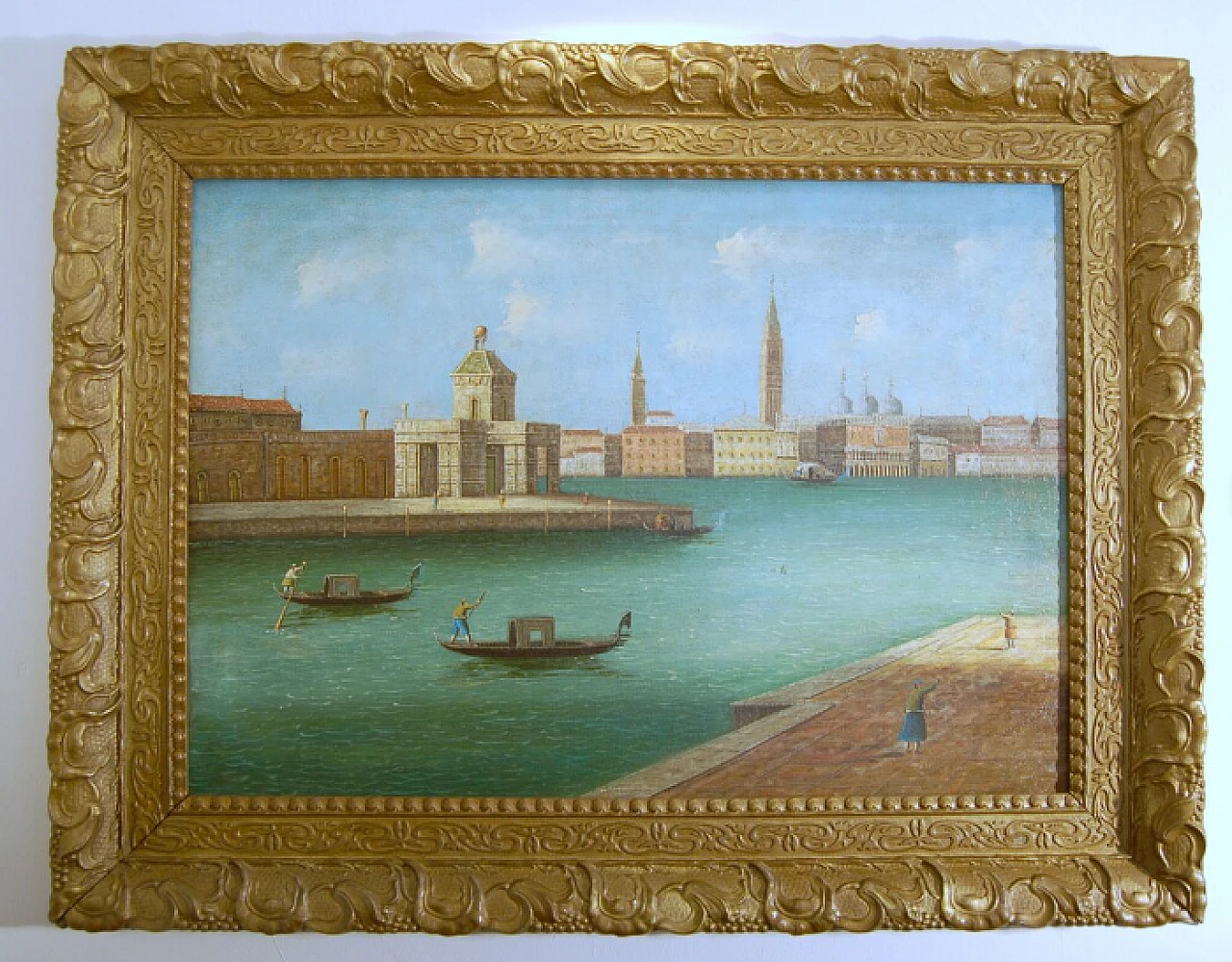 In Canaletto style, San Marco, oil on canvas, 19th century 6