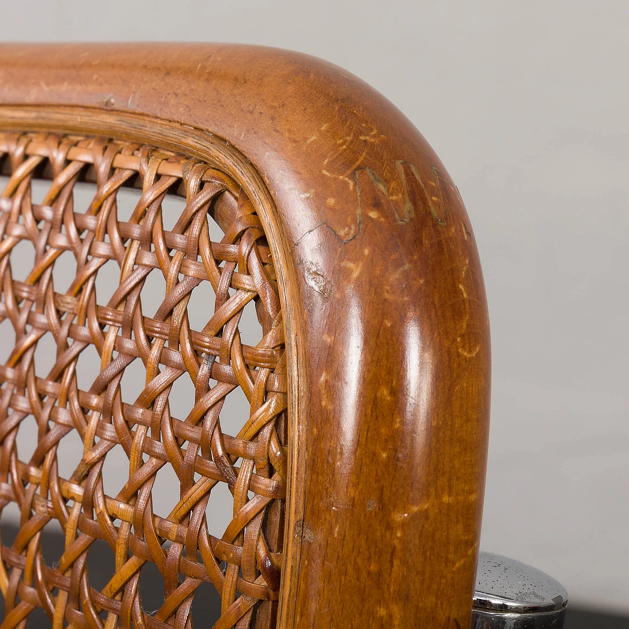 Cesca chair in steel & woven cane by Marcel Breuer, 1950s 1